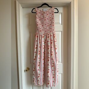 Hill House Home Cosima Nap Dress Pomegranate Stripe